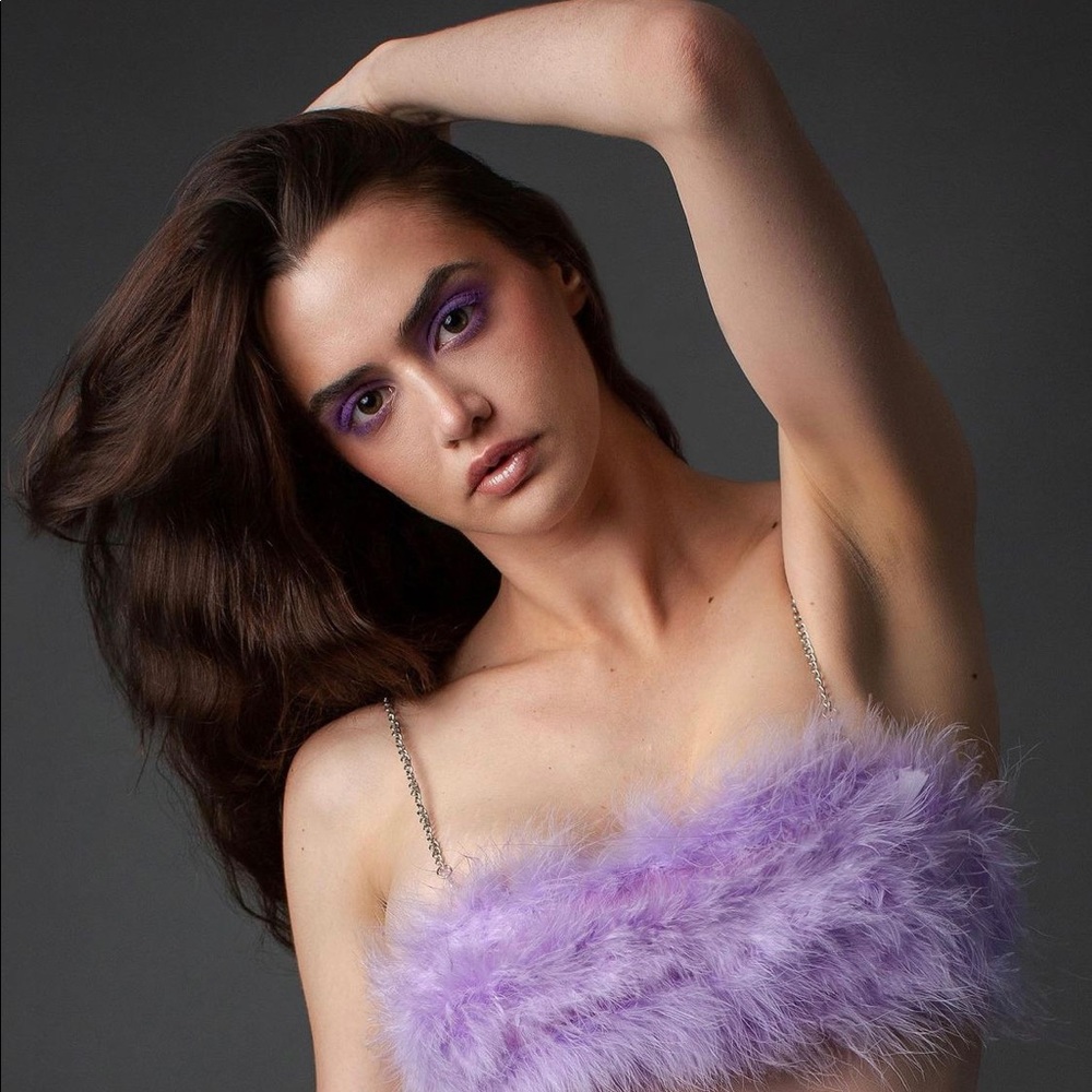 Sleeper Marabou feather crop top!